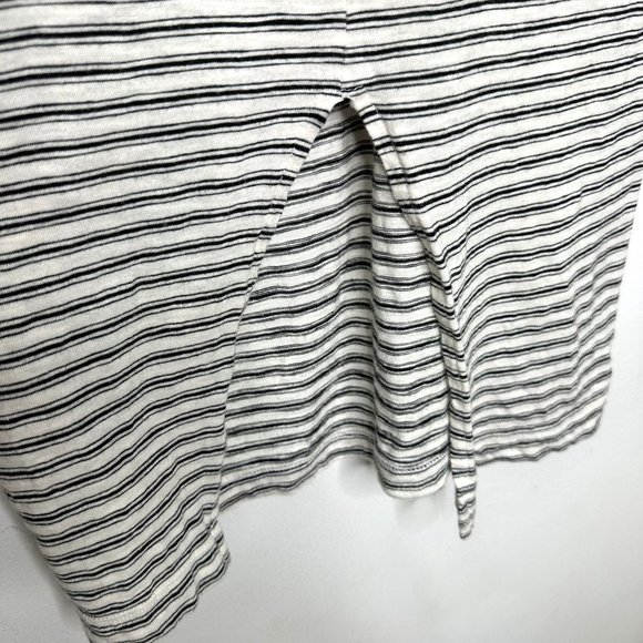 ALL SAINTS Paloma Striped Midi Dress with Knot Front Charcoal Grey Sz XS - Picture 9 of 12